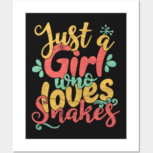 Just A Girl Who Loves Snakes Gift print Posters and Art